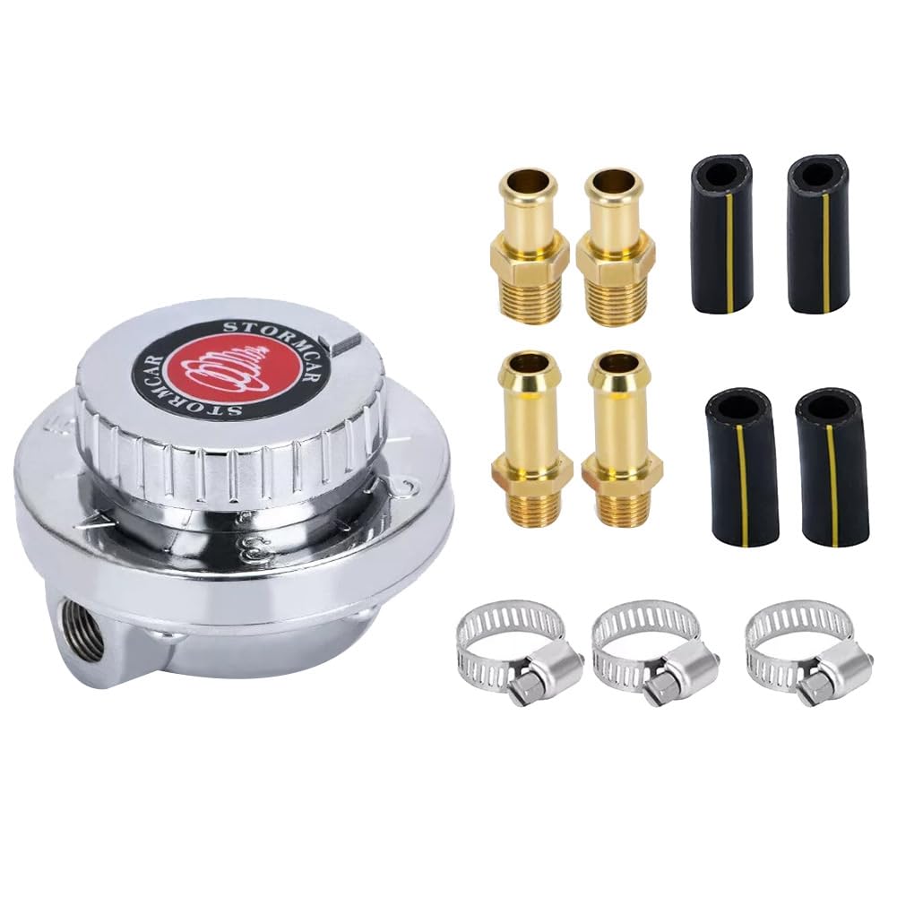 Régulateur de pression de carburant universel réglable 1-6 PSI pour moteurs à carburateur