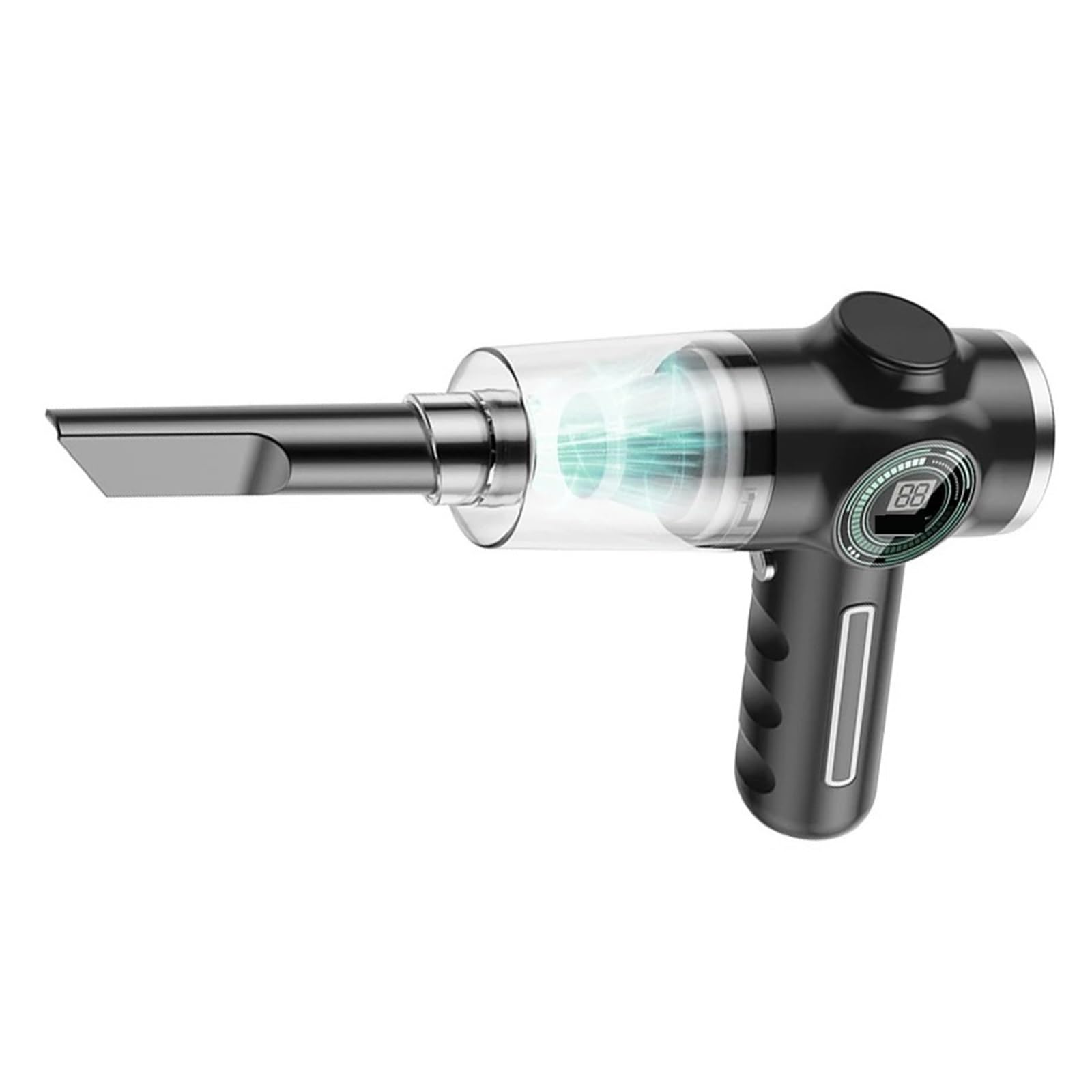 Aspirateur à double usage maison et voiture avec chargeur USB noir