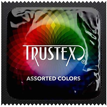 Trustex Color Sensations with Silver Lunamax Pocket Case, Assorted Fun Colored Latex Condoms-24 Count