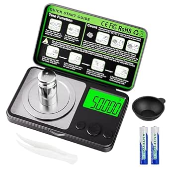 Wigearss High-Precision 50g x 0.001g Digital Scale – 7 Units, Backlit LCD, Tare &amp; Calibration – Perfect for Jewelry, Gold, Herbs &amp; More