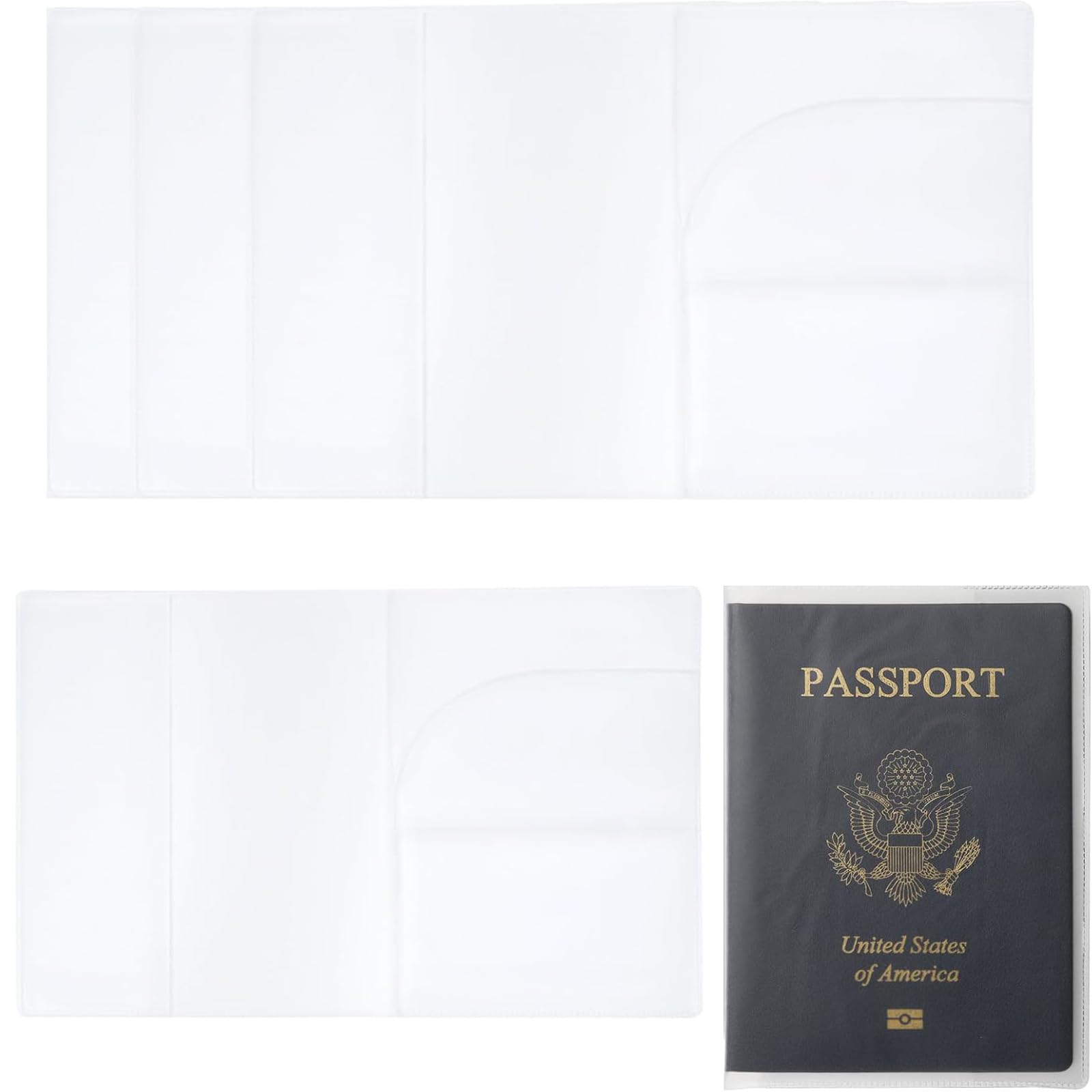 4 PCS Passport Cover,Plastic Passport Protective Covers Clear