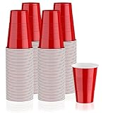 Lilymicky 240 Pack 16 oz Disposable Plastic Cups, Red Party Plastic Cups for Parties, Picnics and BBQ