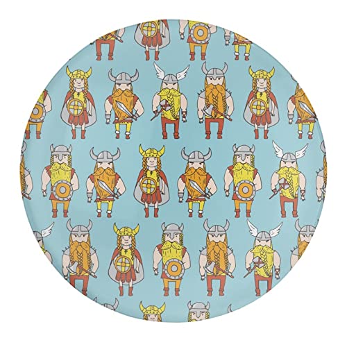 Cute Vikings Glass Strong Magnetic Refrigerator Magnet Round Fridge Decoration For Whiteboard Cabinet Dishwasher 4 Pcs #TOP23