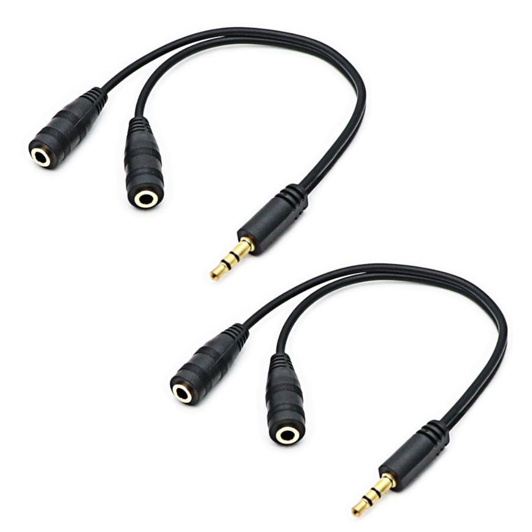 イヤホンケーブル 複数本セット Amazon | XSAJU イヤホン分岐ケーブル 2本セット イヤホン
