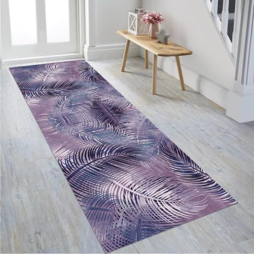 Tapis de cuisine devant évier lavable bleu violet 80x240 cm - 4
