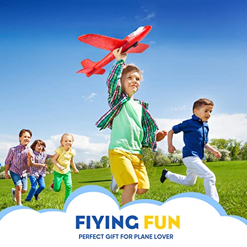 Kids Toys Gifts For 4 5 6 7 8 9 10 11 12 + Year Old Boys Girls Cool Birthday Outdoor Educational Airplane Launcher Toy 3 Pack Led Light Foam Glider Planes Airplanes With 3 Sets Of Themed Diy Stickers #TOP7