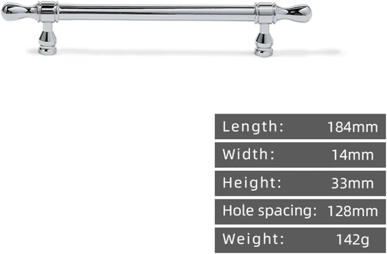 Chrome Silver Solid Brass Ball Drawer Cabinet Long Handle 1Pcs(1282-128)