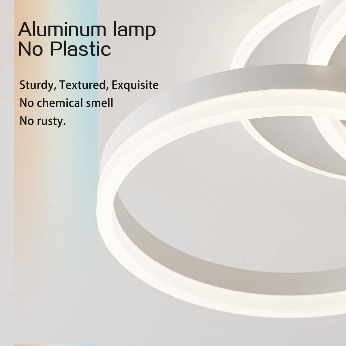 LED plafondlamp Ivanka, drie ringen, zwart