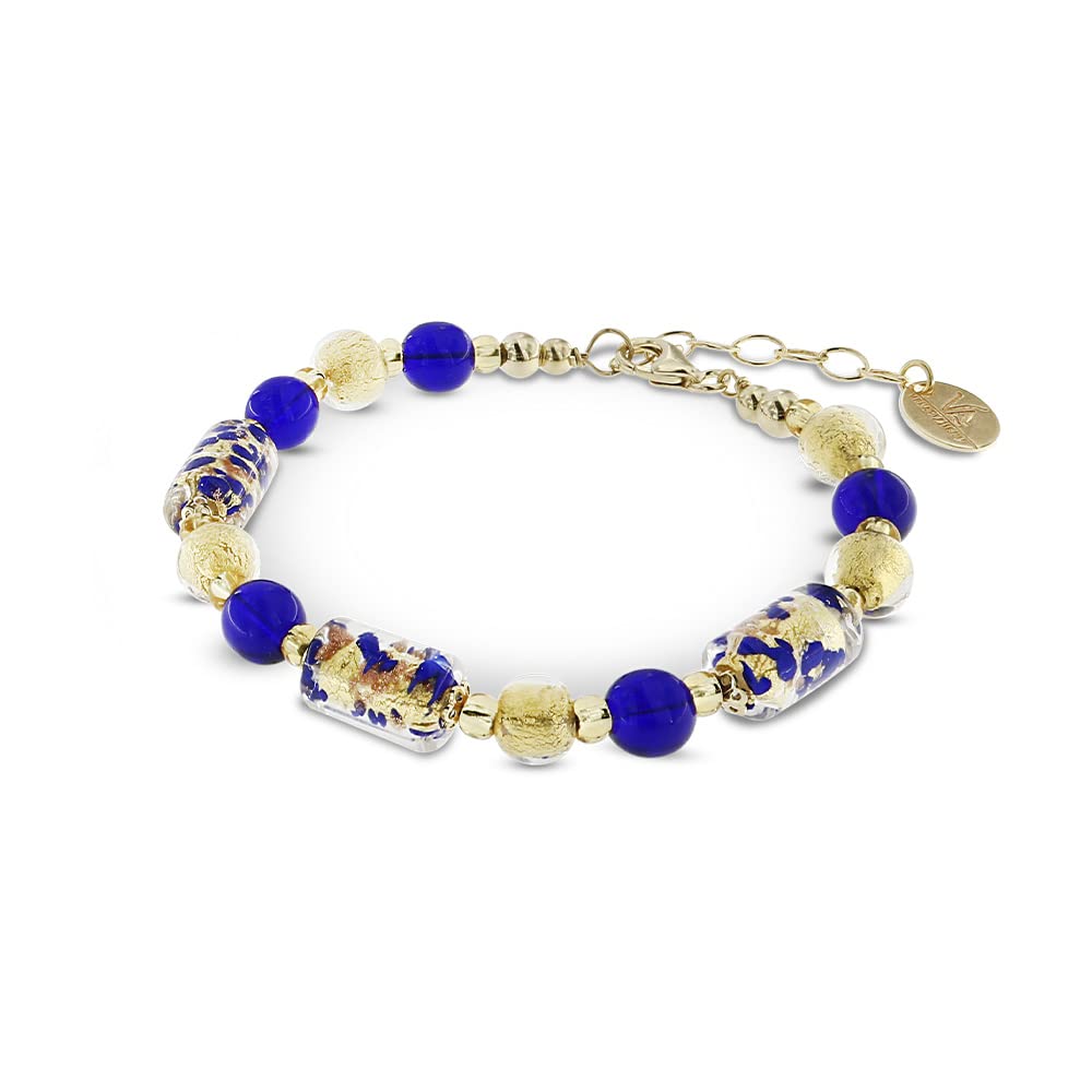 Venetiaurum - Bracciale per Donna Con Pietre In Vetro Originale Di Murano E Argento 925 - Gioiello Made In Italy Certificato