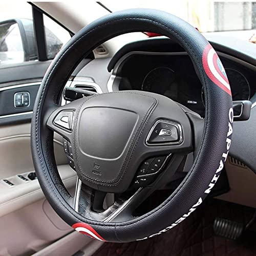 Volant De Voiture Couvercle Microfibre En Cuir Volant De Voiture Spider-man Iron Man Iron Homme Superman Batman Dessin Animé Cover