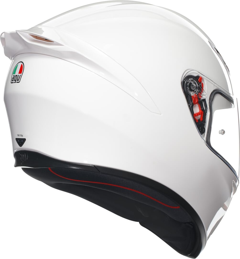 AGV - K1 S ECE 22-06, Casco Moto Integral Hombre ECE, con Aleron Aerodinámico, Ventilaciones y Visera Resistente a Arañazos, Campo de Visión de 190°, Intercomunicador Casco Moto