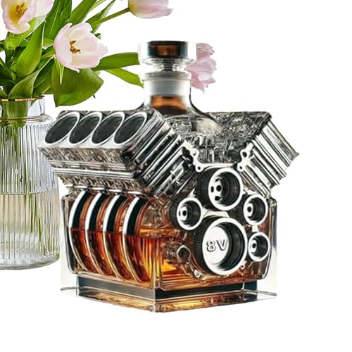 Caraffa Per Whisky - Bottiglia Ispirata Al Motore V8, Caraffa In Per Whisky Vodka, Distributore Di Vino, Contenitore Per Alcol, Accessorio Da Bar A Casa | Per Tequila Bourbon Brandy Spirits