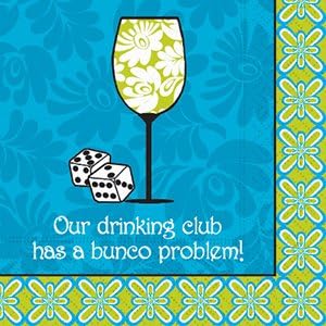 Bunco Napkins "Our Drinking Culb Has a Bunco Problem"