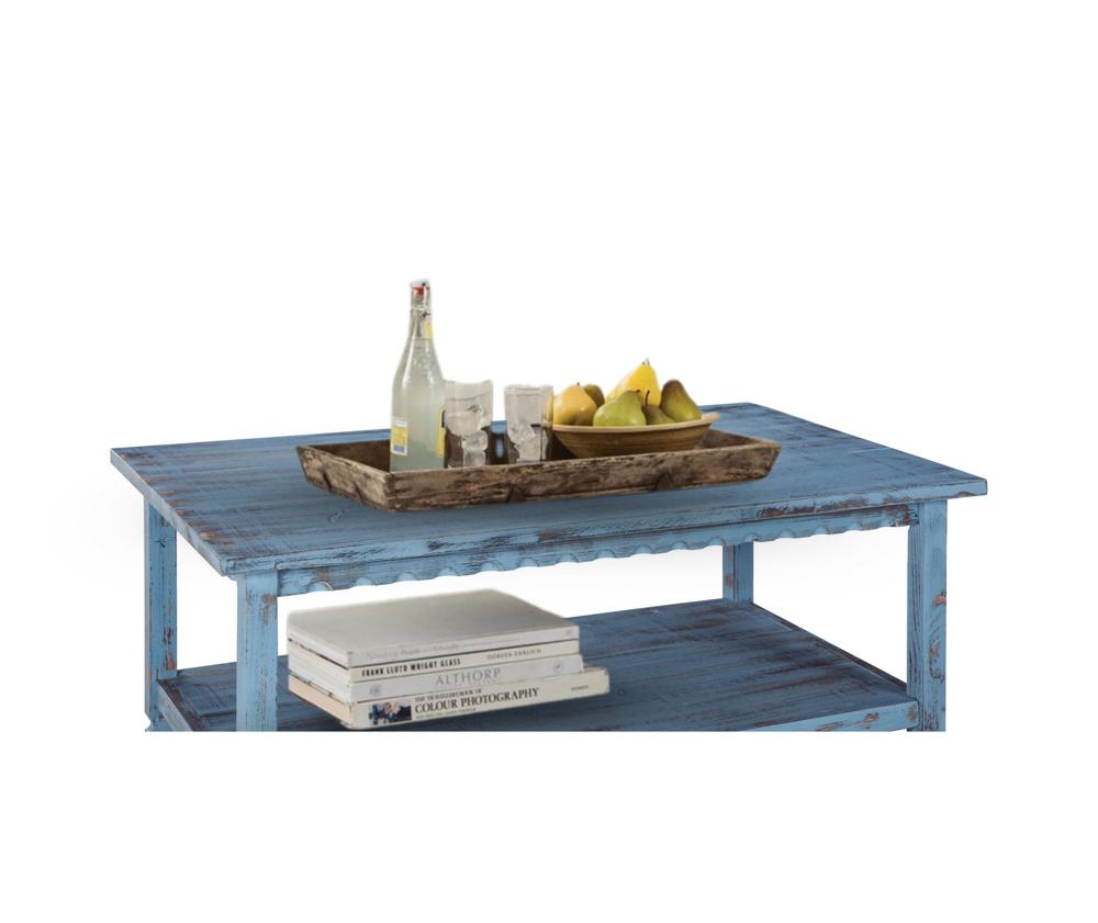 Amazon.com: Rustic Rectangular Coffee Table, 42 in. W x 24 in. D x