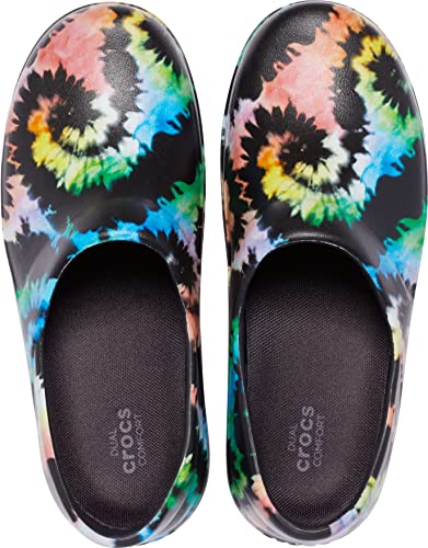 Crocs Womens Women's Neria Pro Ii | Slip Resistant Work Shoes Clog, Tie Dye, 7 Us #TOP3