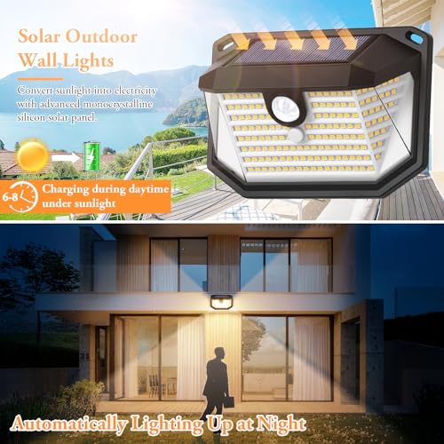 image for Brightever 2-Pack Solar Outdoor Lights, Super Bright Solar Powered Mot