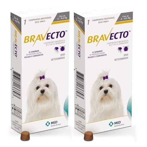 Combo 2 Unidades Antipulgas E Carrapatos Bravecto 2 A 4,5kg