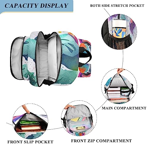 Snowboarding Kids School Backpack for Girls Boys, Travel Backpacks with Reflective Strips Multiple Pockets for School Hiking Summer Camp 17.7 inches4