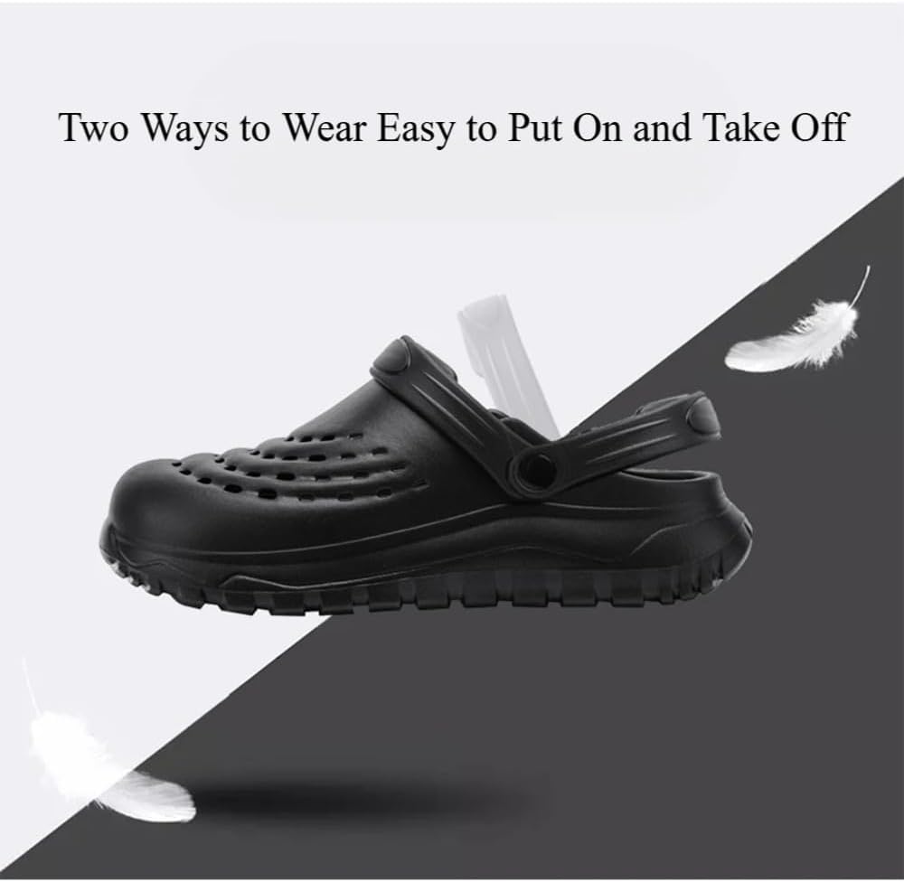 Unisex Arch Support Clogs - EVA Breathable Quick-Drying Non-Slip Pull-On Shoes Summer Beach Garden Casual Clogs