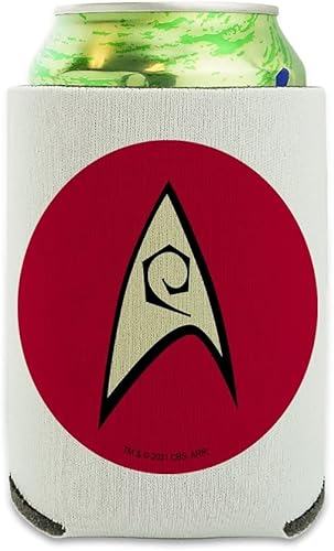 Star Trek Engineering Shield Enfriador de latas  Funda aislante plegable para bebidas  Soporte aislado para bebidas