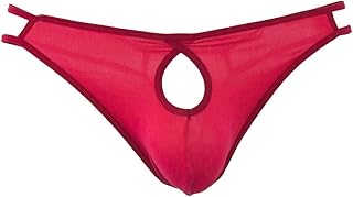 bruchi club Microfiber New Mens Brief Thong Front Open Hole Notch Blue, (Color RED) (Size -L)-picture-34
