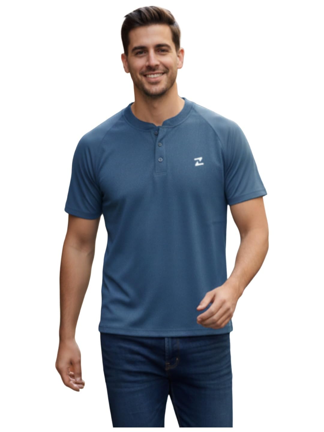 ANNI Designer Men’s Cotton Blend Printed T Shirt for Men | Stretchable Mandarin Neck Short Sleeve Regular Fit Casual Print... - Review, Price and Buying Guide
