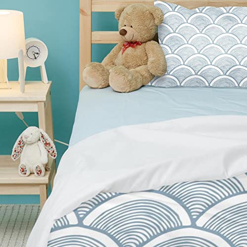 Parure de lit géométrique gris housse de couette et taie - 5