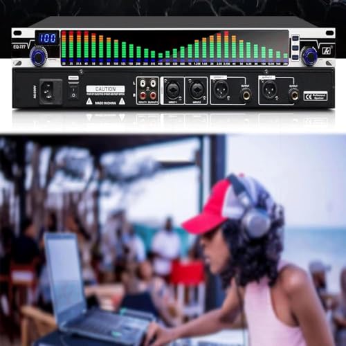 Ecualizador de Audio, Ecualizador Gráfico DSP de 31 Bandas, con Pantalla LED Mejorada y Función de Guardado de 10 Modos, para Sistemas de Audio Domésticos y KTV, Modelo EQ777 miniatura 6