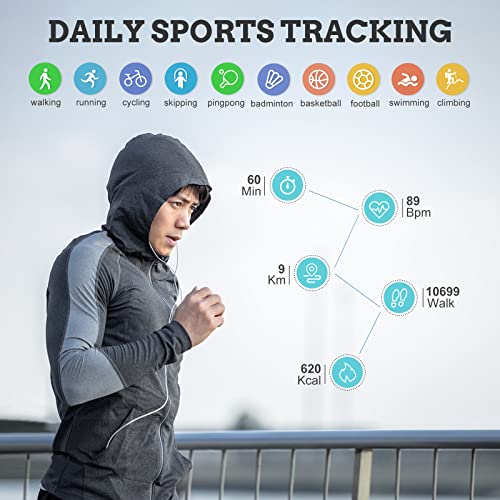 Filiekeu Men Smart Watch For Android Ios, Bluetooth Calls Voice Chat With Heart Rate/Sleep Monitor Fitness Tracker, 1.3" Full Touch Screen Ip67 Waterproof Stainless Steel Activity Tracker For Men #TOP3