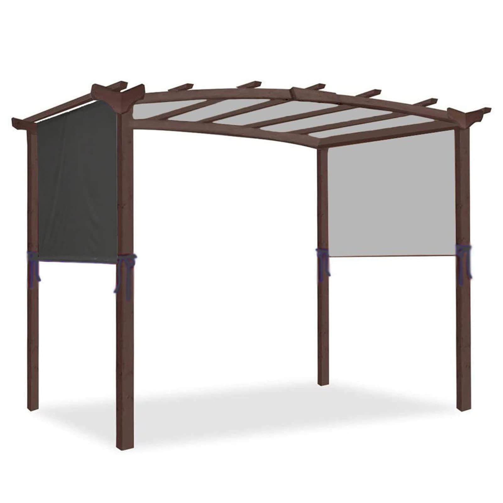 Black Waterproof Pergola Replacement Canopy Universal Shade Cover for Pergola Structure Size 4.8x2.4m