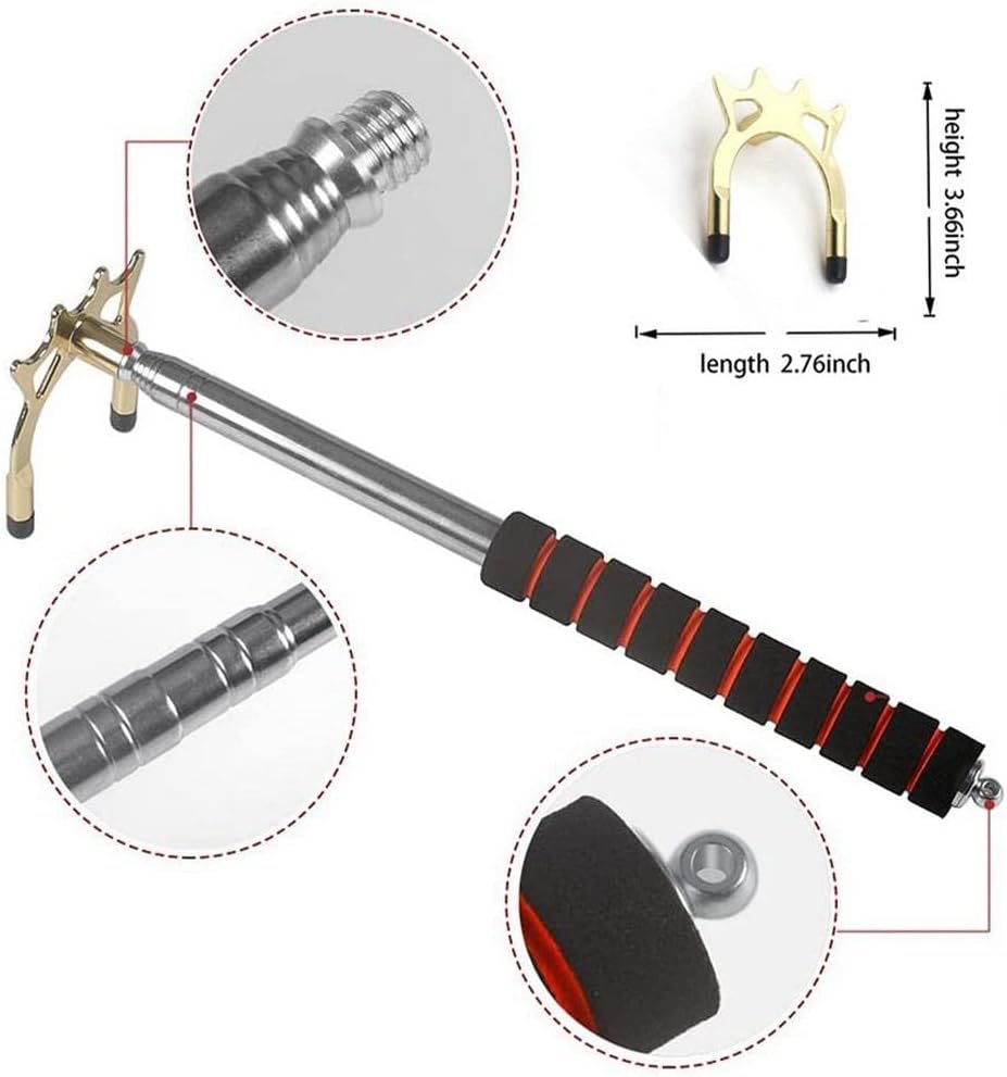 Stainless Steel Telescopic Billiard Bar Bridge Rod with Bridge Short Billiards Replacement Bracket Kit