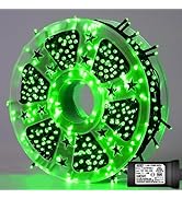 YEGUO Green Christmas Lights, 500 LED String Lights Outdoor Waterproof, 8 Modes 165ft Christmas L...