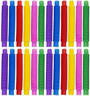 LOVETRENDS Set of Kids Sensory Tubes - Pack of 6 Bendy Pop Tubes in Bright Assorted Colours - Auditory Autism Fidget Toys for Kids