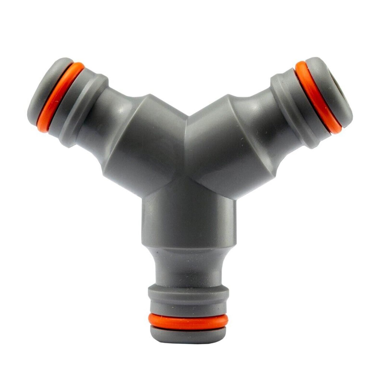 Garden Hose All Connectors Fittings Universal Standard Hozelock Valves Male Female Compatible White (3 Way Connector)
