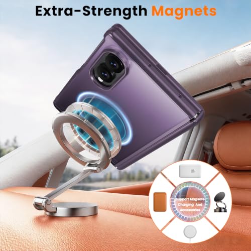 Image of WRJ for Samsung Galaxy Z Fold 8 Case Built-in Screen Protector,Purple