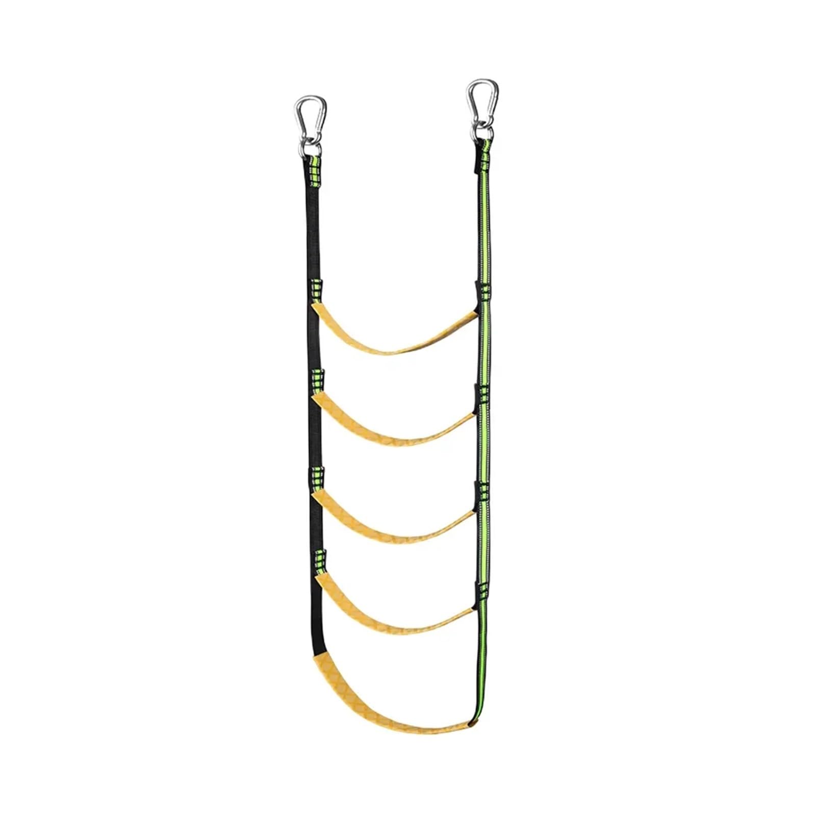 Boat Rope Ladder, Fluorescent Green 3-5 Step Boat Rope Ladder 98-156cm(156CM)