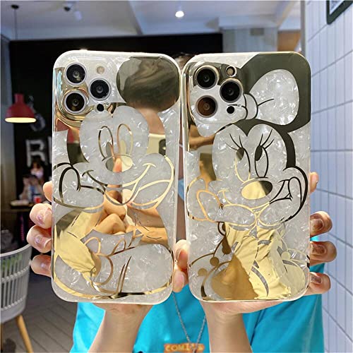 Threesee For Iphone 14 Pro Cartoon Case,Cute Mickey Mouse Luxury Electroplate Edge Bumper Soft Tpu Protective Women Girls Cover Case For Iphone 14 Pro 6.1 Inch #TOP5