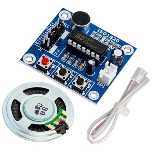 1PCS ISD1820 Recording Module Voice Module The Voice Board Telediphone Module Board with Microphones + Loudspeaker