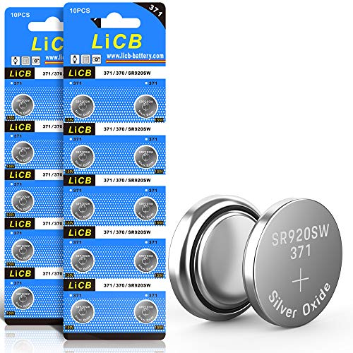 LiCB 20 Pack SR920SW 371 370 AG6 Battery 1.5V Button Cell Watch Batteries