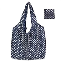 Extra large reusable shopping bags in a wide range of beautiful and fun prints Width: 46cm; Length: 35cm + 25cm (handle); Depth: 8cm Folds into a small square High quality versatile bags, super durable
