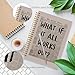 LADOCK What If It All Works Out Inspirational Notebook, Retro Trendy Newspaper Typography Journal, Positive Affirmation Journal for Women Men, Aesthetic Spiral Notebook, 5.5x8.3