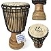 Hand-carved African Djembe Drum - Solid Wood, Goat Skin - Made in Ghana - 8x16