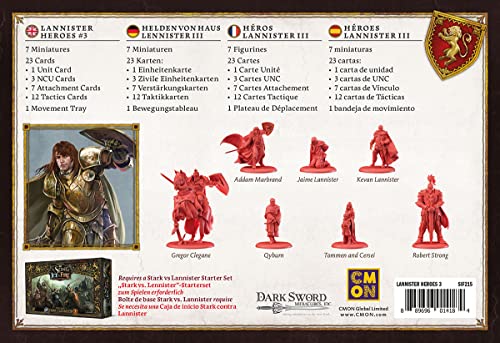 CMON, A Song of Ice & Fire, Heroes of Haus Lennister III, Expansion, Tabletop, 2 Players, Ages 14+, 45-60 Minutes, German - Image 3