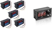 Diymore 5PCS 0.28" Digital Voltmeter Ammeter DC 100V 10A Amp Voltage Current Volt Amp Meter Tester +1 PC PWM Motor Speed Controller Adjustable Speed Regulator Generator DC 5V 9V 12V 18V 24V 30V 12A 36
