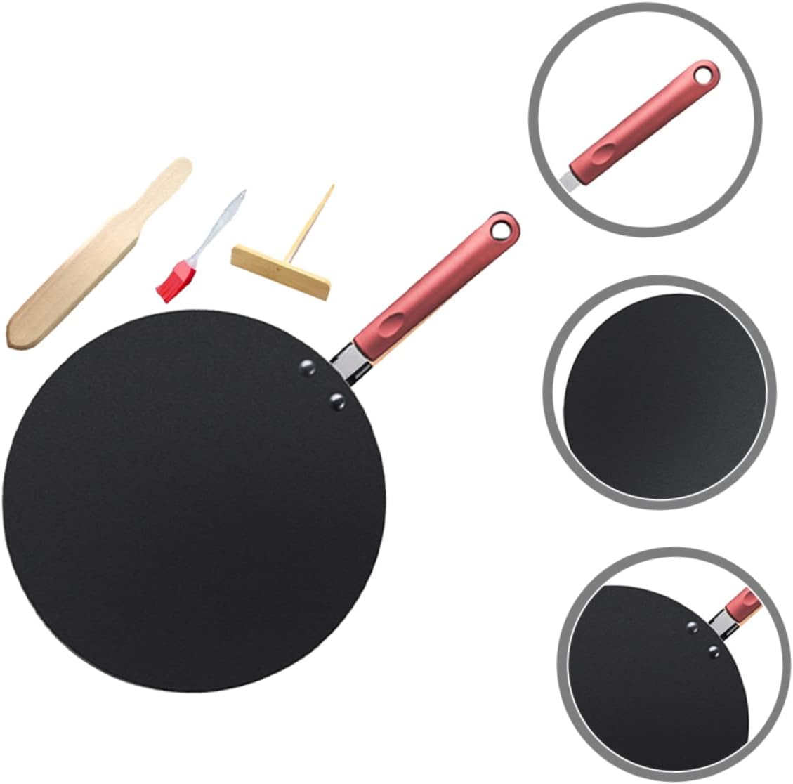 1set Nonstick Pancake Pan Tortilla Pan Cooking Nonstick Frying Lid Stove Top Griddle