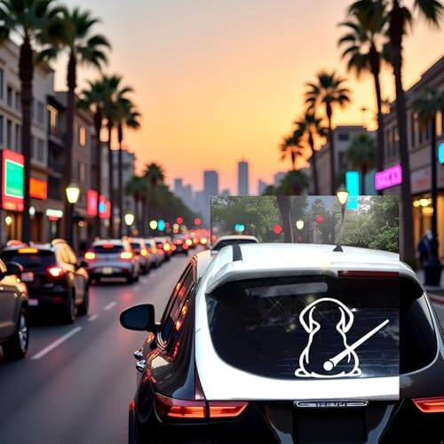 Reflektierende weiße Heckscheibenwischer-Aufkleber für Autos, lustiger Hund, beweglicher Schwanz, Scheibenwischer, Tieraufkleber, Auto-Styling, Fensterwischer, Aufkleber für Heckscheibenwischer