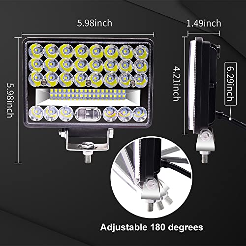 Jose2015 LU- 6INCH-WORKLIGHT-1PX 1Pc 6 Inch Led Off Road Work Light,172W Led Driving Lights 4X6 Inch Rectangular Truck Auxiliary Light Spot Flood Combo Beam Fog Lights 72000Lm thumb #3