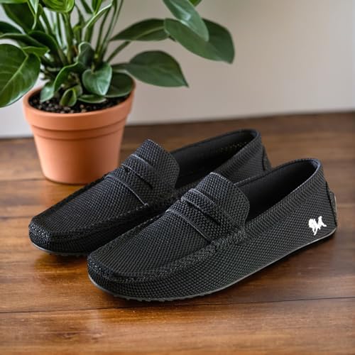Image of Neeman's Knit Loafers for Men | Casual and Formal Slip-On Loafers | Trendy, Comfortable and Flexible | Lightweight Shoes for Mens, Designed for All Seasons