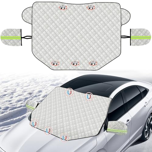 drado Car Windscreen Cover, Windscreen Cover Frost, Car Windshield Snow Cover, Front Window Sunshades for Snow Ice Frost UV Dust Water Resistent (145 * 118cm)