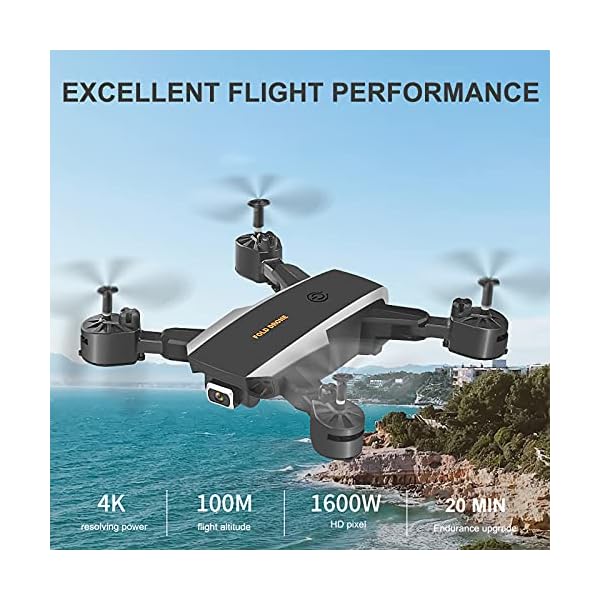 Drohnen mit Kamera für Erwachsene Kinder 4k Upgrade Professionelle Drohne Mini Faltbarer RC Quadcopter Weitwinkel Drohne… – Bild 5
